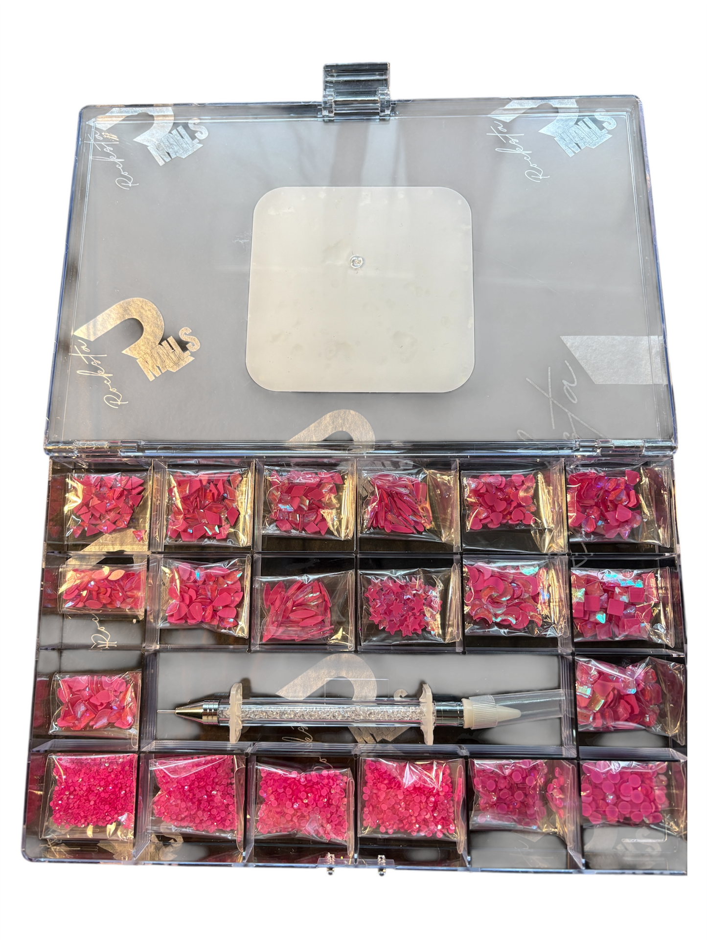 Two toned Pink Crystal tray