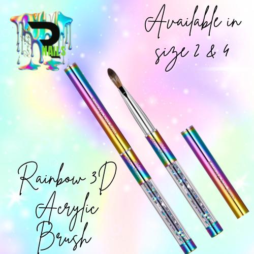 Kolinsky Hair 3D Acrylic Brush - Two sizes available