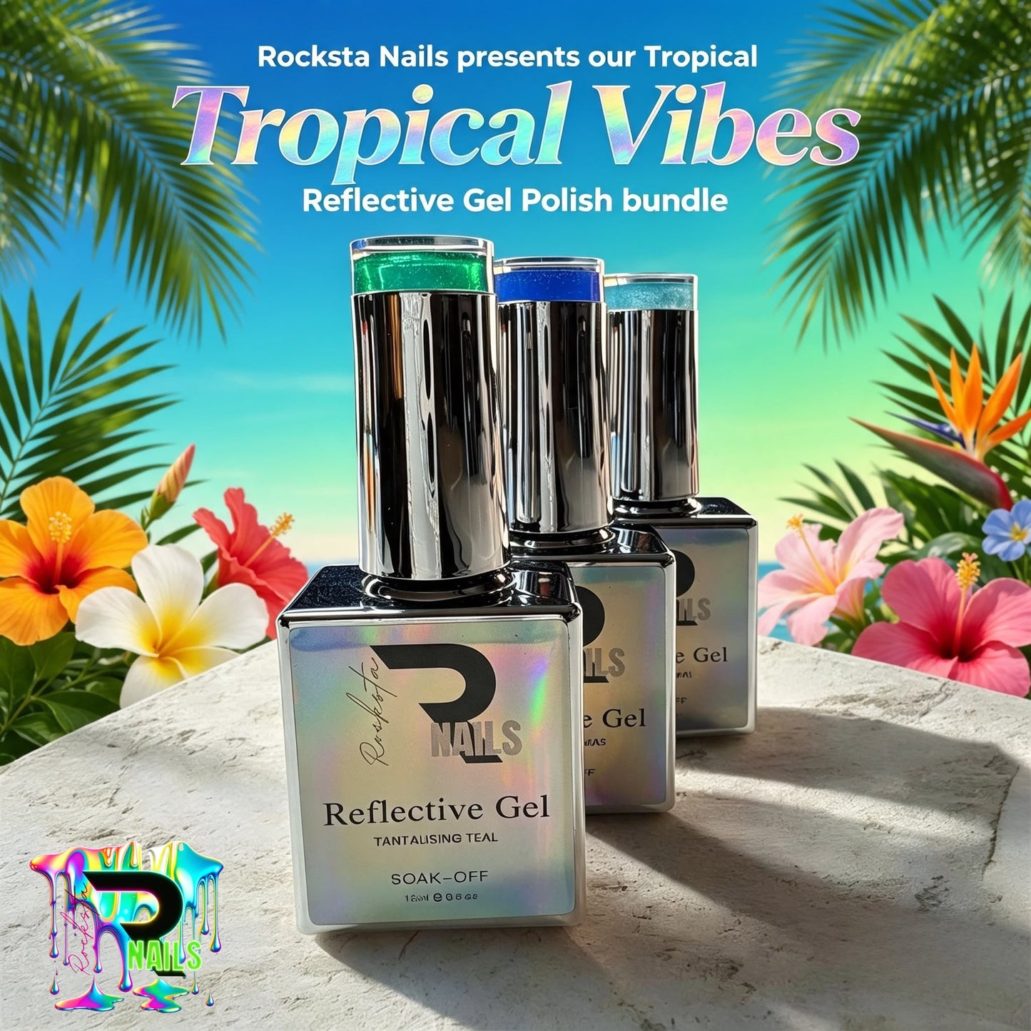 3 Reflective gels - Tropical vibes bundle