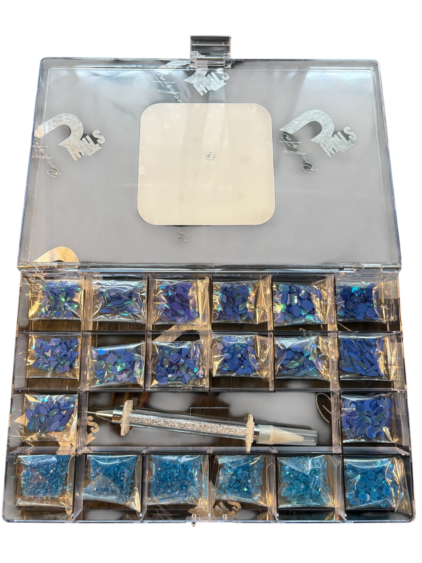 Two toned Blue crystal tray