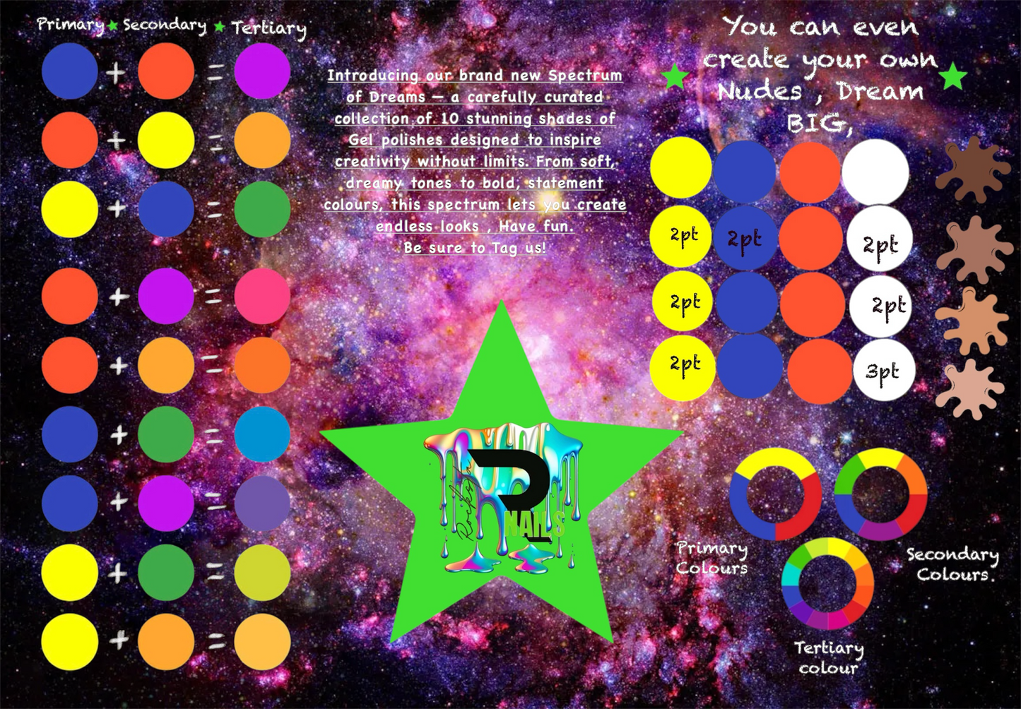 Spectrum of dreams Colour Chart