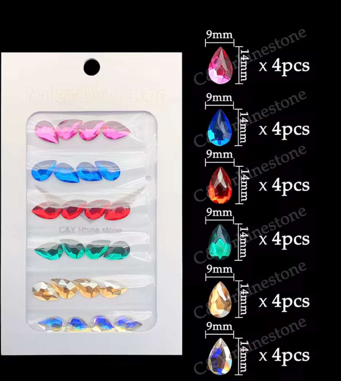 Multi colour Crystal pack
