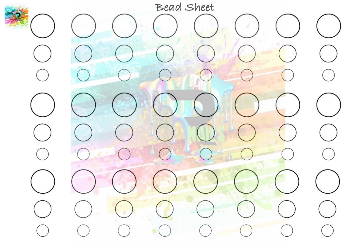 Bead practice sheet