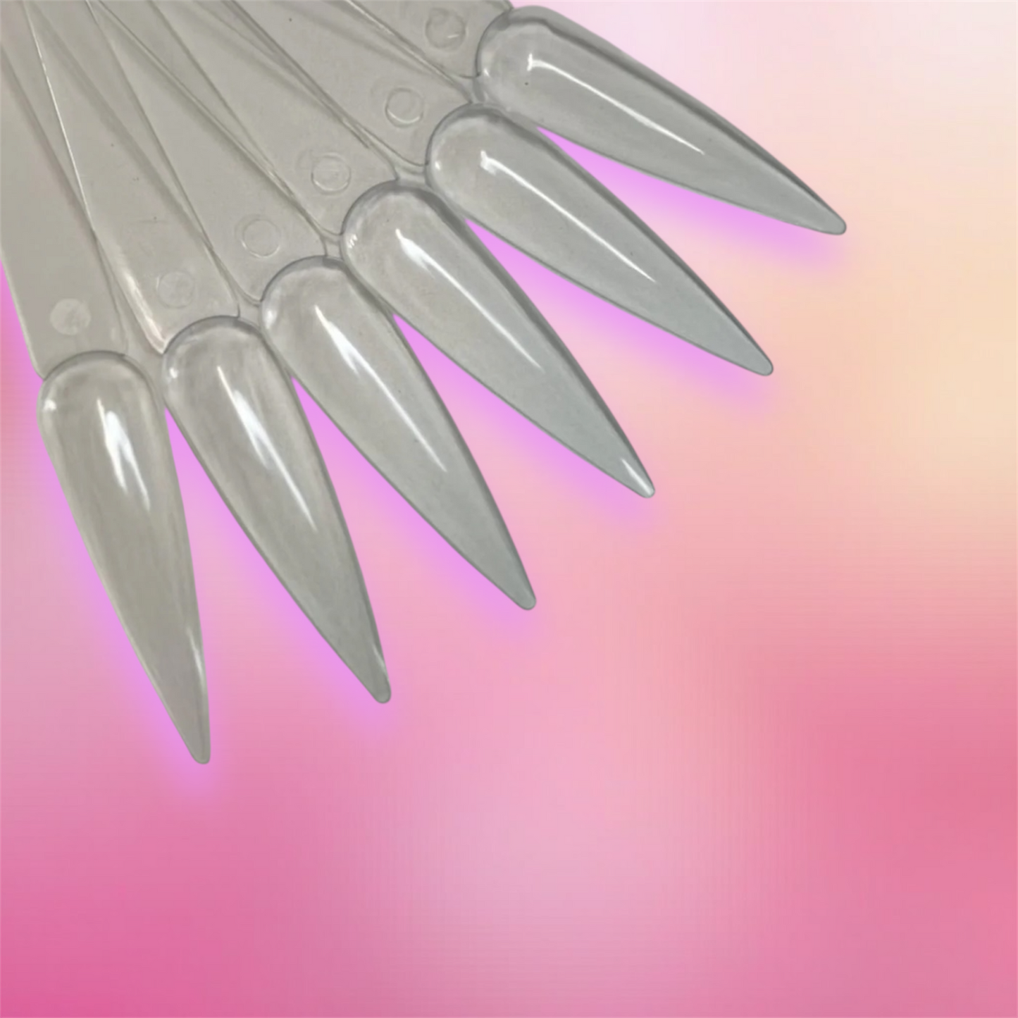 Clear stiletto swatch sticks