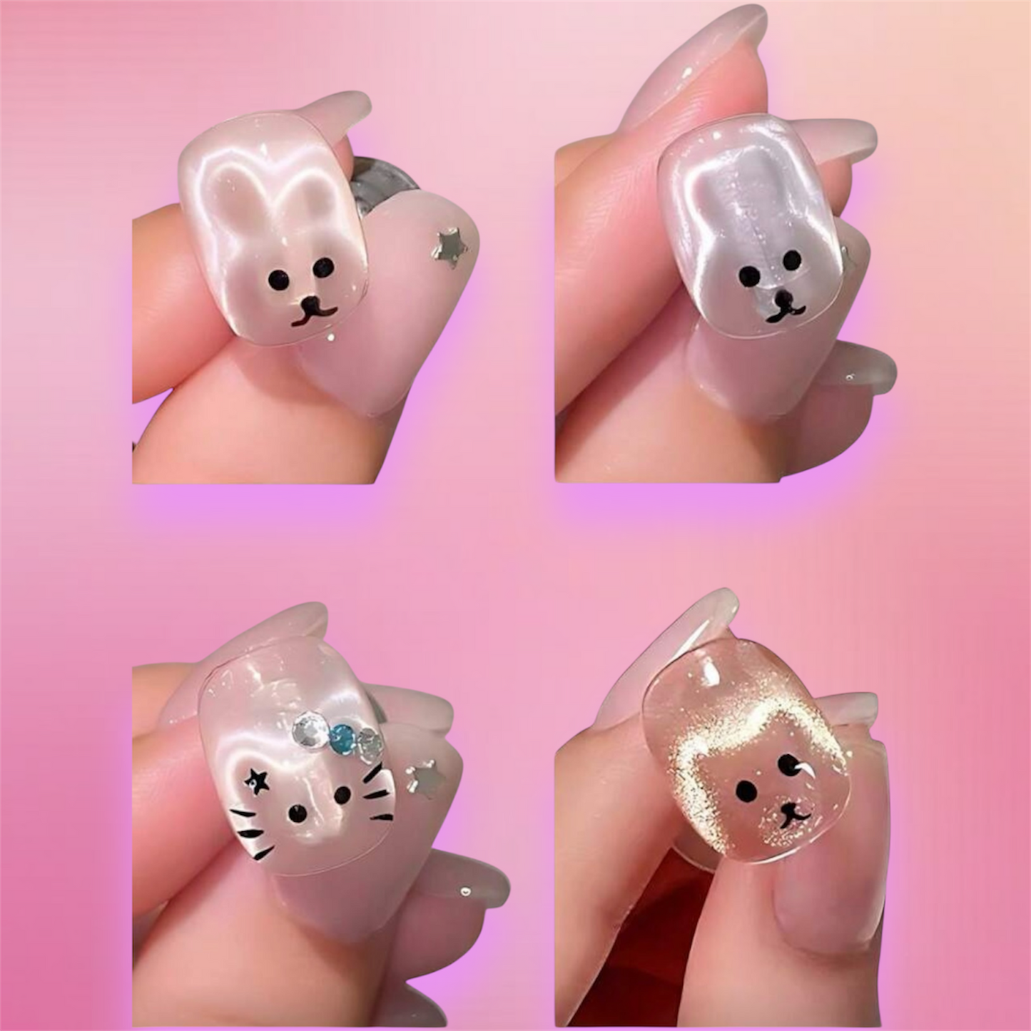 Bunny & teddy magnet